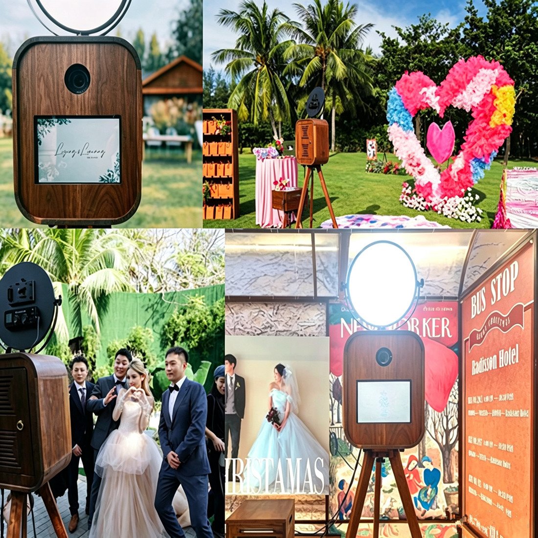 Portable Digital Photo Sticker Booth, Self‑Service Photobooth Kiosk Instant Photo Print Machine For Events, Wedding, Arcade 1 (1) 副本0