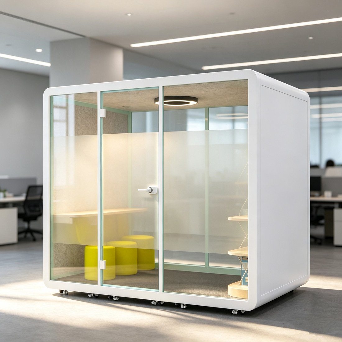 2XL Big Acoustic Meeting Pod with Ventilation & LED Light for Group Training (1) (1)