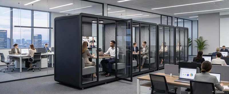 No Civil Construction Needed! Mobile Office Quiet Pod Expands Private Workspace Flexibly 02